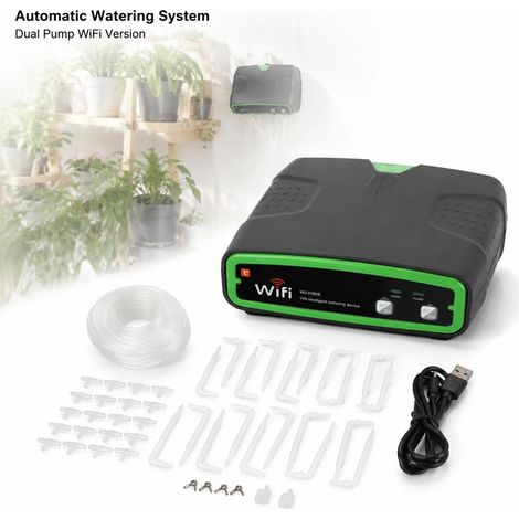 Toivize-Arrosage Automatique - Double Pompe WiFi - Silencieux 30dB, Mémoire, Contrôle APP, 20 Pots, Tuyau 15m, Plastique (1/4)