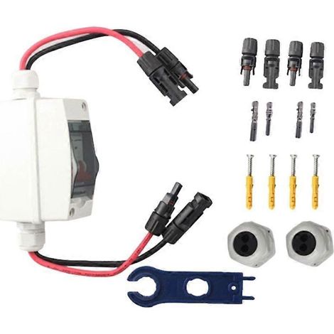 Disjoncteur miniature 2P 16A avec boîtier de distribution étanche IP65, sectionneur photovoltaïque DC500V (1/5)