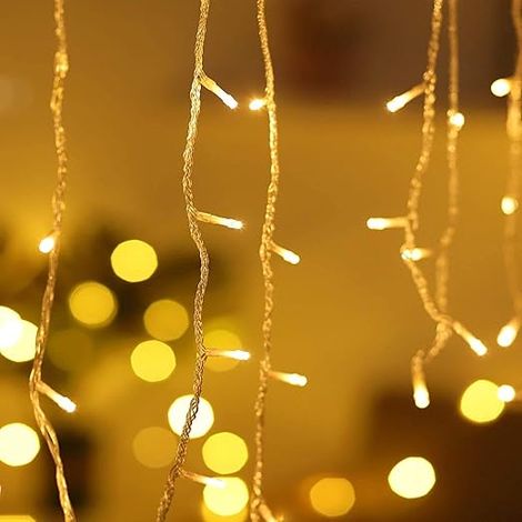Tenda Luminosa LED 6x3 Metri Luci a Cascata Bianco per Interni ed Esterni - COLORE LED: BIANCO FREDDO (1/5)