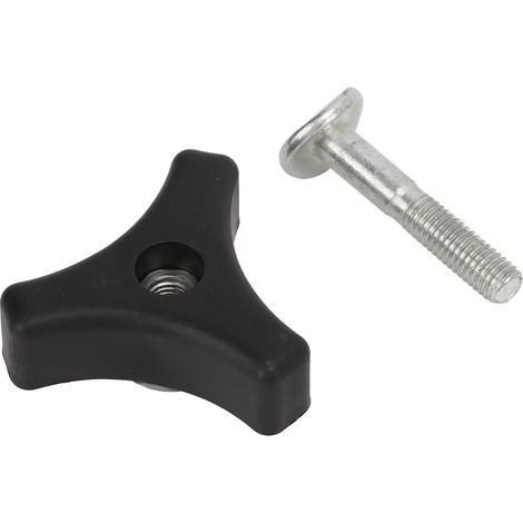 Bouton de poignée triangulaire en plastique noir pour tondeuse à gazon, vis de remplacement, accessoires pour tondeuse à gazon
