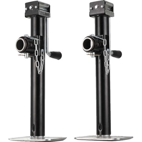Soporte para piernas, altura ajustable, diseño robusto, color negro. (1/2)