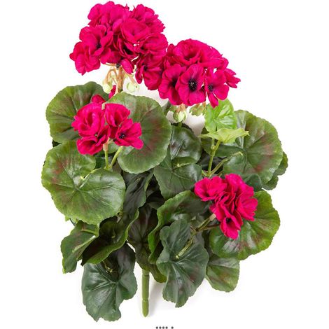 Géranium artificiel en piquet H 30 cm Rose fushia - couleur: Rose fushia 730 (1/3)