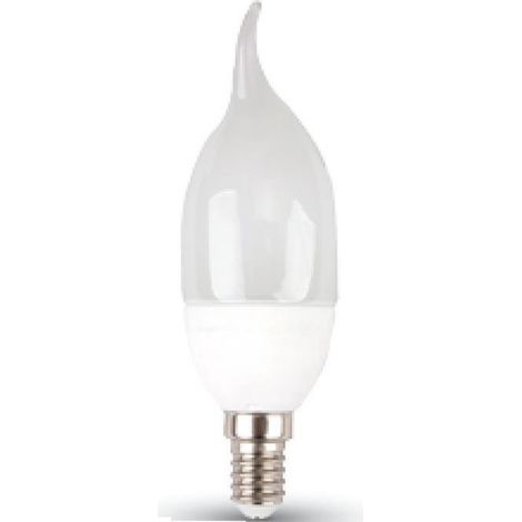 Trade Shop - V-TAC 6W 6 WATT LED-LAMPE KALTLICHT MATT FLAMME KERZE E14 - (1/2)