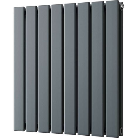Typhoon - Anthracite Horizontal Radiator H600mm x W544mm Double Panel