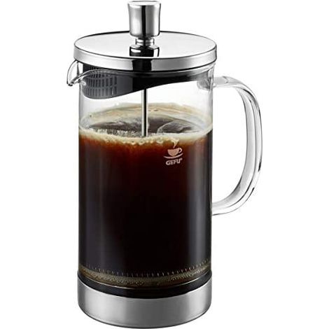 Cafetera de émbolo Gefu Diego plateada 1 litro (1/2)