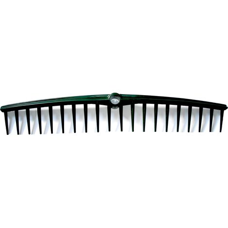 Jardiaffaires – Rateau professionnel en plastique PU haute résistance – Largeur 605mm – Dents coniques pour gravier et feuilles – Utilisation pro/amateur