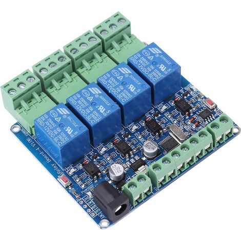 1 stück DC 12 V 4 Kanal Relaismodul Relaisplatine Microcontroller Kommunikation mit Optokoppler Schutz STM8S103F3 (1/5)