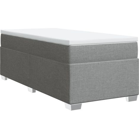 Maison Exclusive - Giroletto a Molle con Materasso Grigio Chiaro 90x190 cm Tessuto