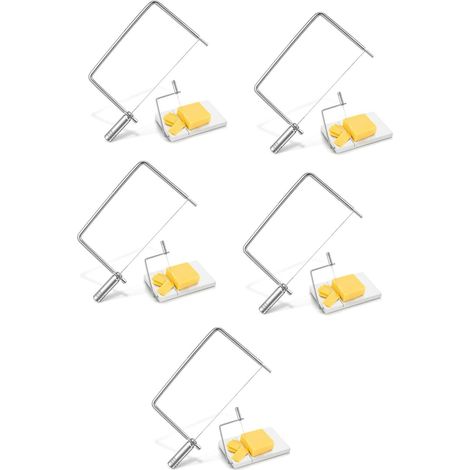 5 Pièces Trancheuse à Fromage à Fil en Acier Inoxydable Coupe fromage et Beurre 1 Pièce Outil à la Cuisine Domestique et Restauration (1/5)