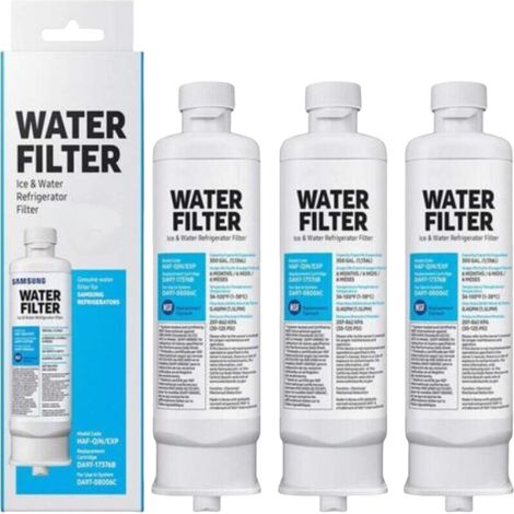 Lot de 3 Filtres à eau de Réfrigérateur de Rechange DA97-17376B DA97-08006C HAF-QIN HAF-QIN/EXP pour réfrigérateurs  Multi-Portes (1/5)