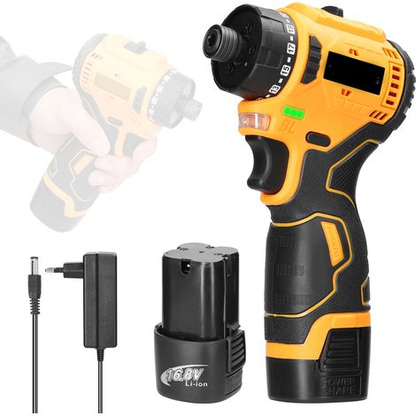 Tournevis électrique lithium 16,8V 55Nm, kit outil multifonction réparation téléphone ordinateur appareils ménagers (1/5)