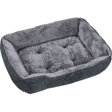 Cama para perros gris supersuave de 50x38x15cm (1/4)