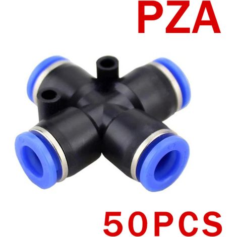 (PZA(10PCS)-4mm)5PCS Raccord pneumatique pour tuyau, connecteur de tuyau, raccord rapide pour tuyau d'air et d'eau (1/5)