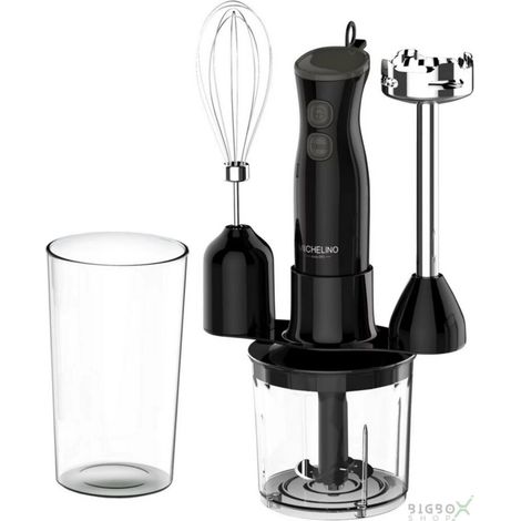Michelino Stabmixer-Set 6-teilig Schwarz