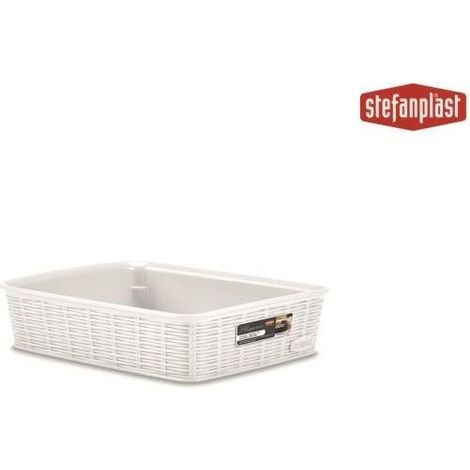 Panier Élégance Blanc 25x19 cm H 6 Stefanpl