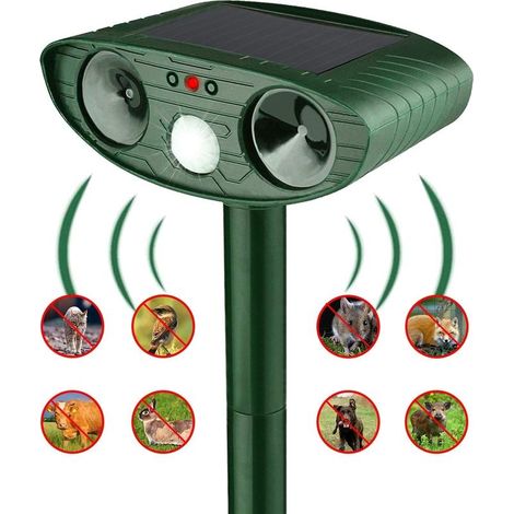 Répulsif ultrasonique pour animaux Répulsif ultrasonique pour animaux Répulsif pour chats Un répulsif pour animaux utilisé dans le jardin pour repousser les chats, les chiens, les oiseaux et les vison (1/5)