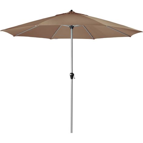 Doppler Active Kurbel 380 Sonnenschirm 5 Farben ø 380 cm Marktschirm Mittelmast 444438 846 Greige (1/2)