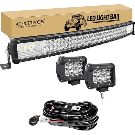 Barra de luz LED, haz combinado, resistente al agua IP67, cable de 81 cm (32 pulgadas) y 405 W. (1/2)