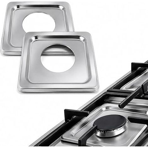 Gas Cooker Stainless Steel Gas Cooker Heat Reflector Pots and Pans Hob Protector 19.5 x 19.5 x 1 cm (1/5)