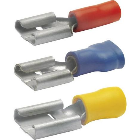 Cosse clip 2.80 mm x 0.50 mm Klauke 8301 180 ° partiellement isolé bleu 1 pc(s) C007081