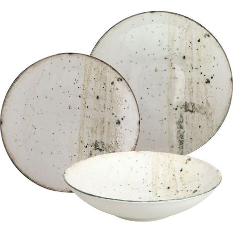 Servizio di Piatti da Tavola in Ceramica Nova Moon 18 Pezzi Tognana