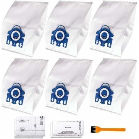 AirClean 3D Effizienz-Ersatzstaubsaugerbeutel für Miele Typ GN, kompatibel mit Miele S2, S5, S8, Classic C1, Complete C2 und Complete C3 Serie (10 Staubbeutel, 4 Filterwatten, 1 Bürste) (1/4)