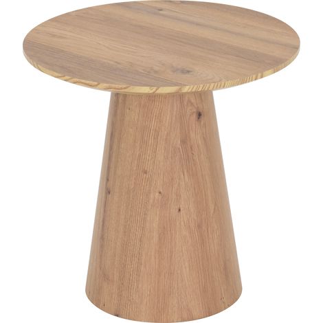 Mesa auxiliar SYLVIA con tablero de melamina de 25 mm y estructura de MDF (Ø 50 x 50 cm) - MOG CASA (1/5)