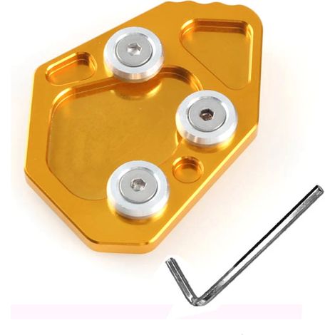 (Or) Compatible avec BMW K1200S K1200R 2005-2008 K1300S K1300R 2009-2016 - Extension de béquille latérale pour moto - Plaque de support élargie maxpower (1/4)