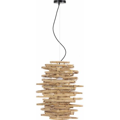 Suspension en rotin naturel sculpturale - naturel (1/5)