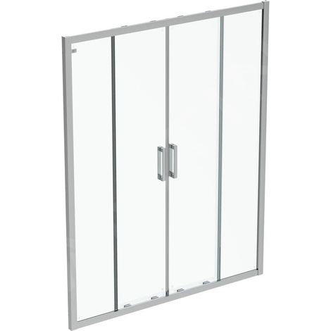 Ideal Standard Connect 2 - Porte de douche coulissante, 4 pièces, 1.500 mm, silver bright/verre clair K9281EO (1/3)