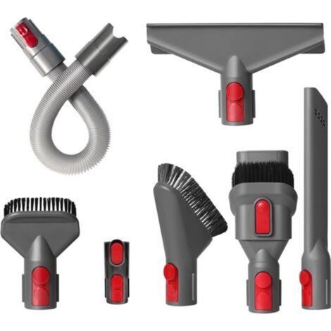 7 Pièces Accessoires pour Dyson V7, V8, V10, V11, V15 Aspirateur, Kit Brosse de Rechange Compatible avec Dyson Cyclone, Embout Flexible Extensible, Brosse Matelas, Dure et Bec Multifonction