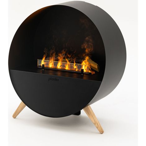 Planika – Misty, chimenea eléctrica autoportante de vapor de agua con efecto de llama 3D, mando a distancia, función de humidificador de aire y set de aceites de aromaterapia incluido. (1/5)
