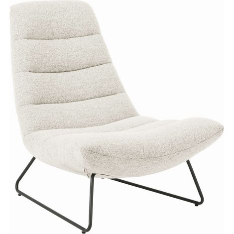 Selsey Forgents - Loungesessel mit Komfortpolsterung und Metallgestell, Creme (1/4)