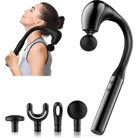 U-Shaped Hook FasciaElectric Massage Silent Muscle Relaxation Fitness Extended Back Beat LCD Multi-Speed (1/5)