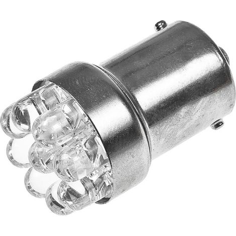 Lampadina indicatore di direzione 9 LED BA15S 12V, bianca (1/2)