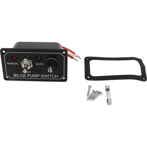 CHICIRIS Bilge Pump Switch, 3-Way Manual Marine Rocker Panel Off Auto Switch.