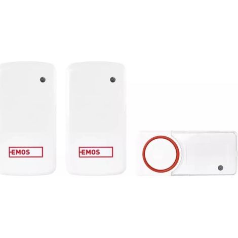 Emos P5750.2R Campanello senza fili Rosso e Bianco IP44