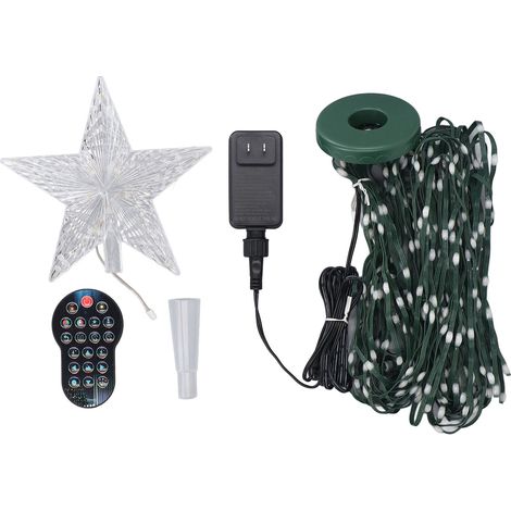 Sapin de Noël LED Cône 2m 400 LEDs Bluetooth Appli Télécommande Sync Musique Multicolore Décoration Intérieure (1/5)