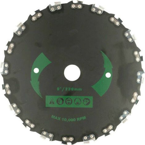 VURAHOME -Universal 20 dents Faucheuse Lame à angle droit scie à chaîne Lame de scie débroussailleuse disque de jardin Accessoires machine 230mm Noir (1/5)