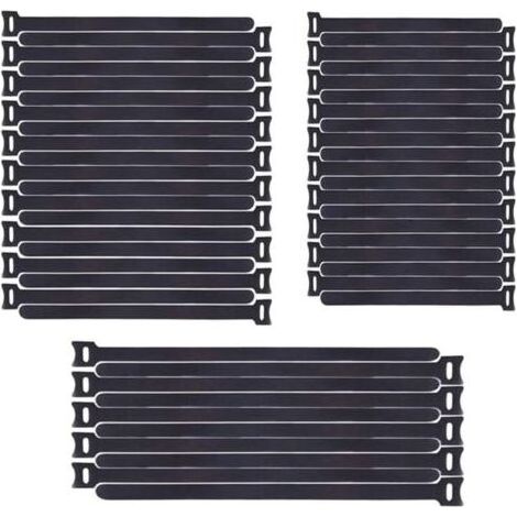 Attache Cable,Lot de 50 Serres-câblesAutoagrippantes Réglables Réutilisables - 3 Tailles-noir (1/4)