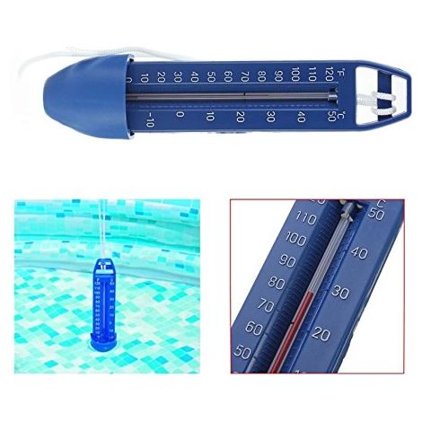 Thermomètre flottant avec cordon pour mesurer la température de l'eau des piscines, spas, jacuzzis et aquariums-AquaForge (1/5)