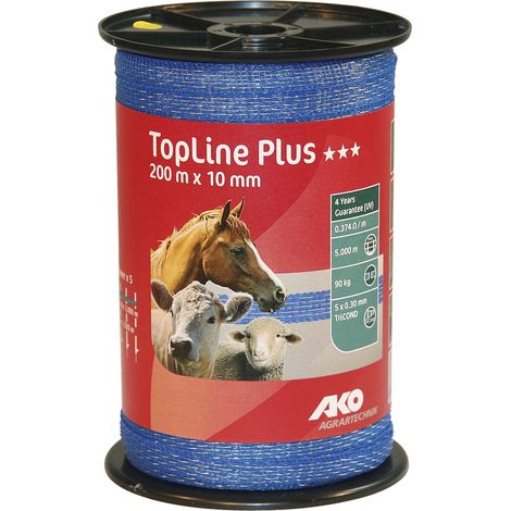 FETTUCCIA ELETTRIFICATA PER RECINTO TOPLINEPLUS BLU mt. 200 h. cm.1 fili 5