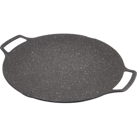 Koreanische BBQ-Platte, antihaftbeschichtete runde Bratpfanne für Grill, Grill, Herd und Grill (30 cm) – universell einsetzbar (1/5)