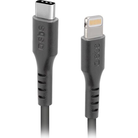 USB-C - iPhone Lightning-Kabel 1 m - Schwarz (1/5)