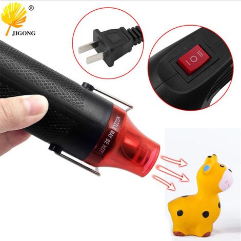 Pistolet thermique réglable 220 V pour pâte polymère/tampons en caoutchouc DIY/feuilles thermorétractables (1/5)