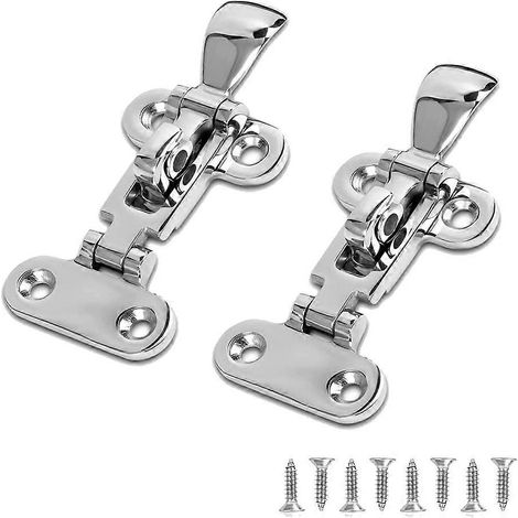 Loquets anti-vibrations pour trappe de porte de bateau de qualité marine, loquets de maintien, construction solide, verrouillables (2 pièces) (1/5)