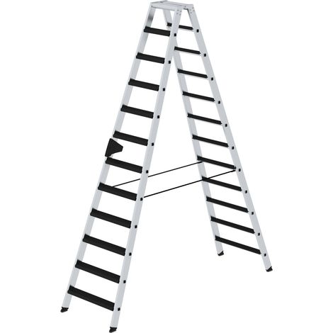 MUNK Stehleiter beidseitig begehbar mit relax-step 2x12 Stufen (1/5)