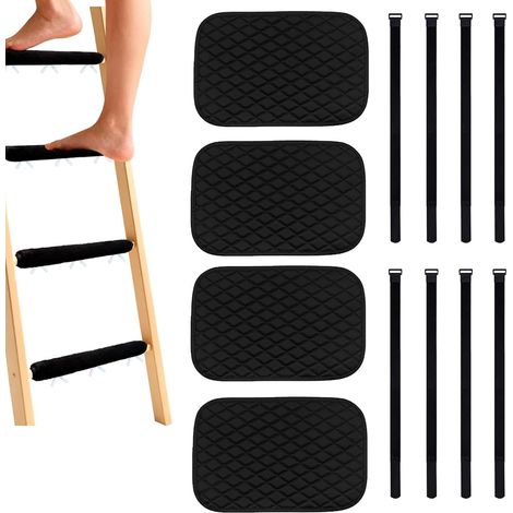 Protège-Échelle pour Lit Superposé 4 Pièces Protecteur Anti-Dérapant Doux Rembourrage d'Échelle pour Lit Superposé Pour Et Adultes, , Maison, Intérieur, Extérieur, Camping, Dortoir (1/5)