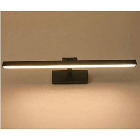 Lampe pour Miroir de Salle de Bain LED 9W/40cm - Applique Réglable Angle - AC85-265V - (Noir/Blanc Chaud)