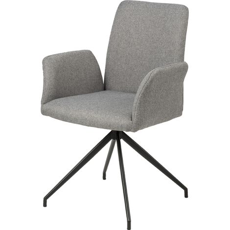 Selsey Soric - Poltrona girevole - tessuto grigio - stile moderno (1/5)